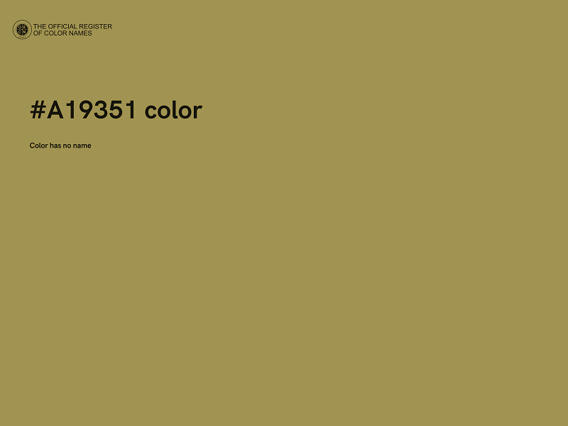 #A19351 color image