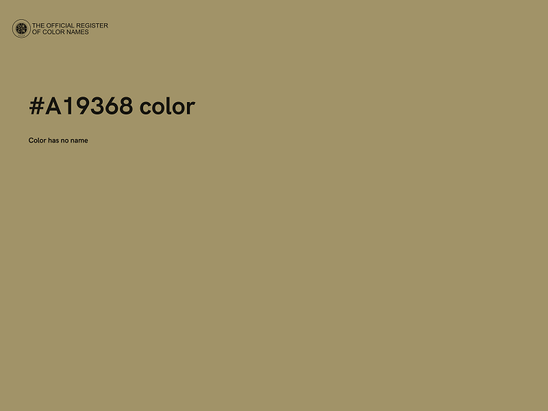 #A19368 color image