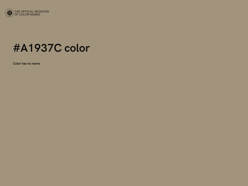 #A1937C color image