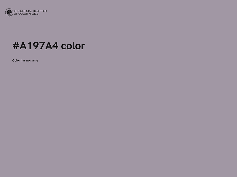 #A197A4 color image