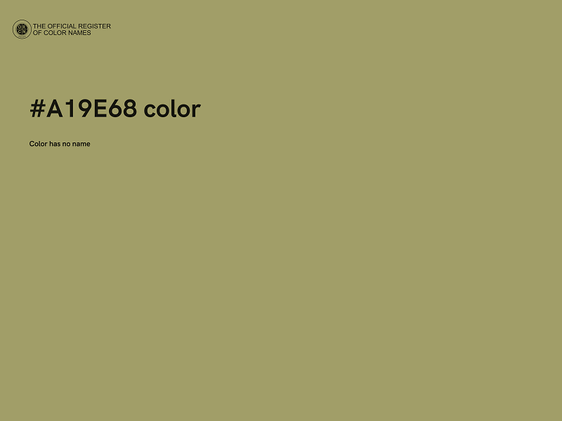 #A19E68 color image