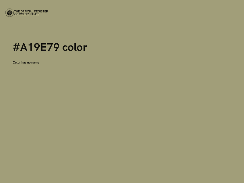 #A19E79 color image