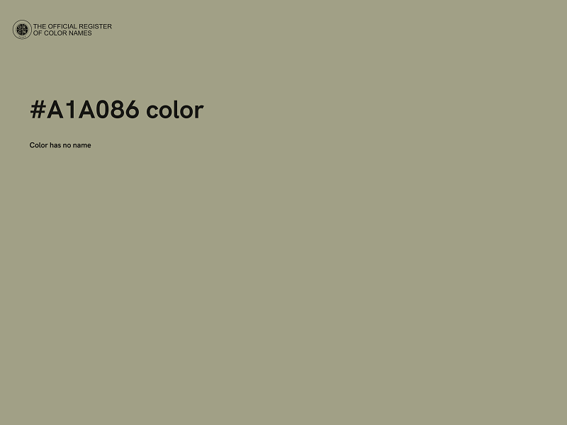 #A1A086 color image