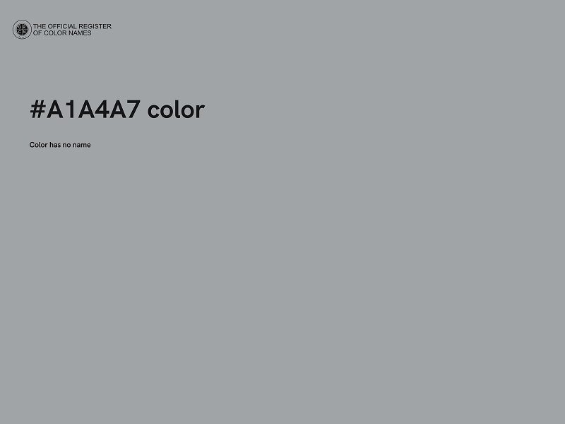 #A1A4A7 color image