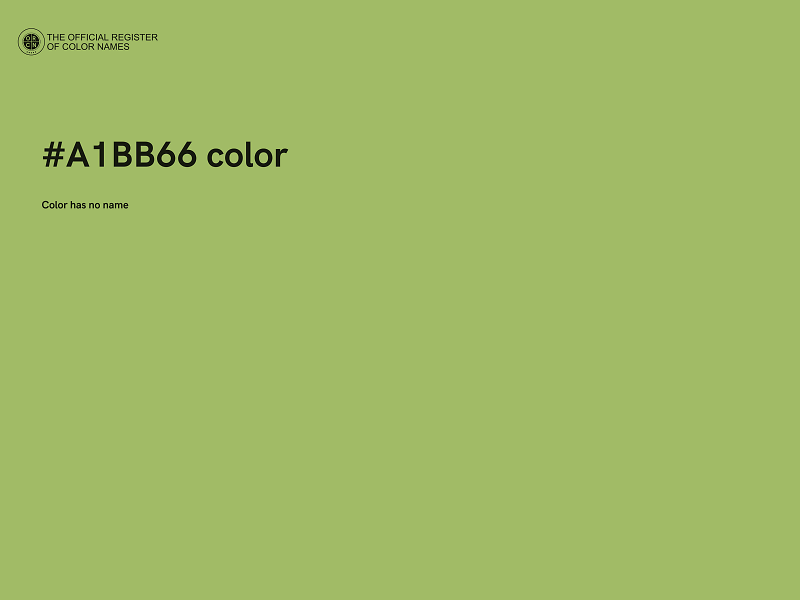 #A1BB66 color image