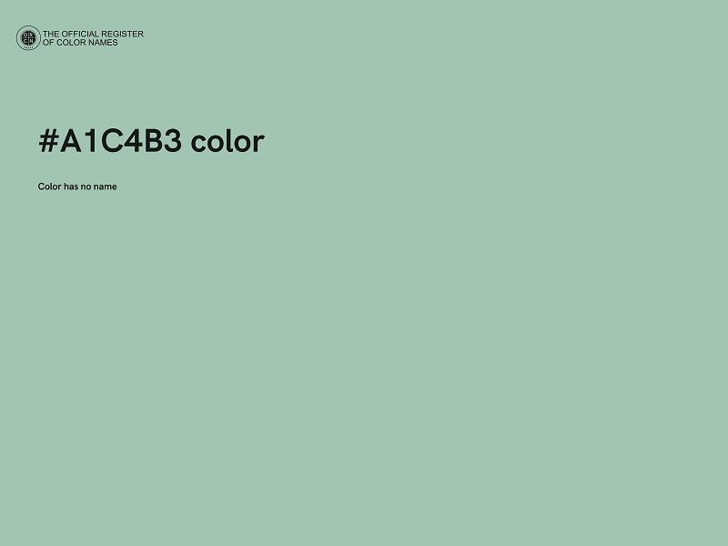 #A1C4B3 color image