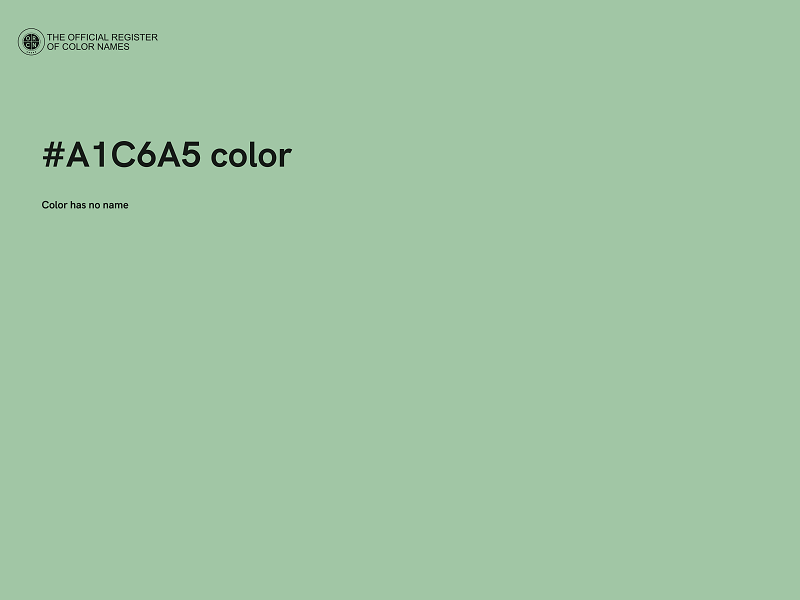 #A1C6A5 color image