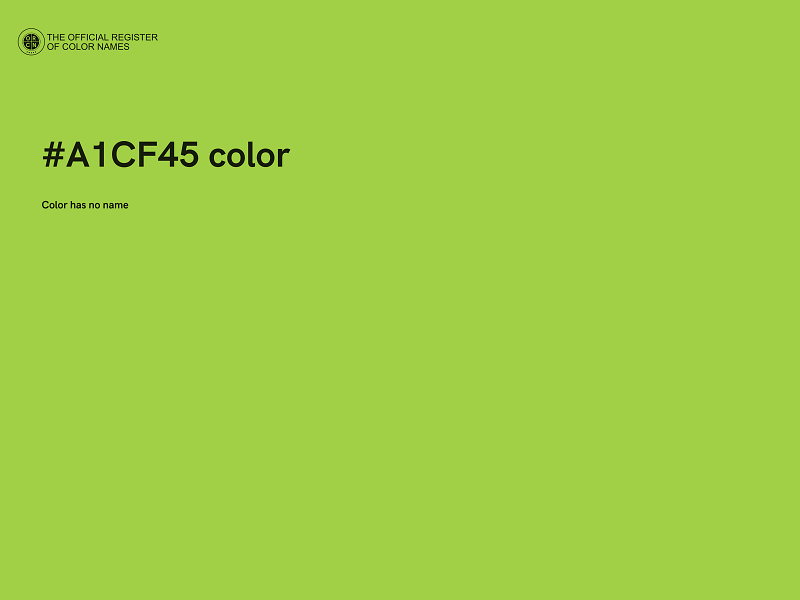 #A1CF45 color image