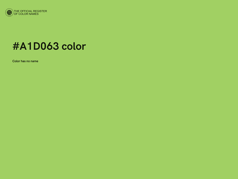 #A1D063 color image