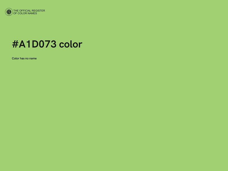 #A1D073 color image