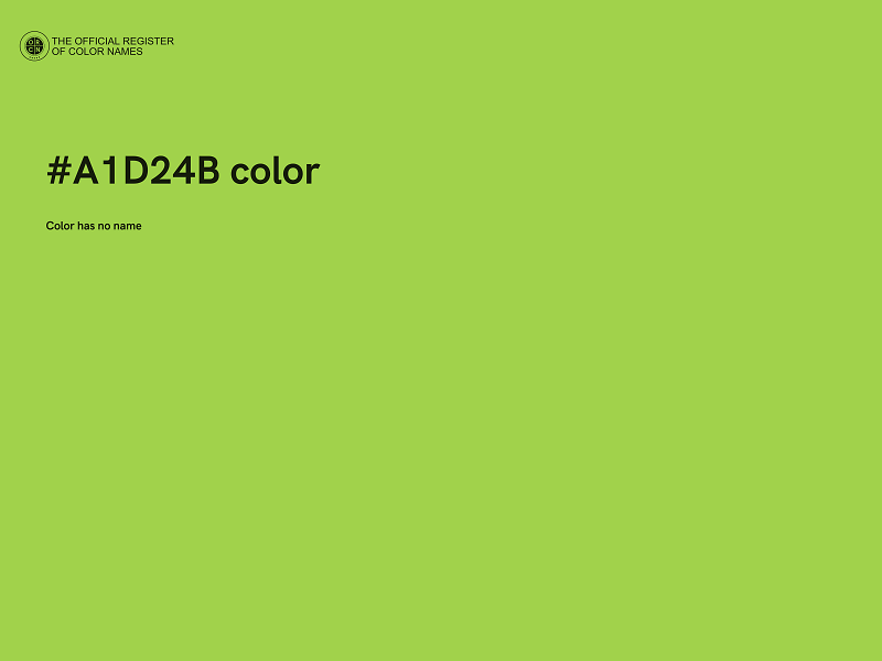 #A1D24B color image