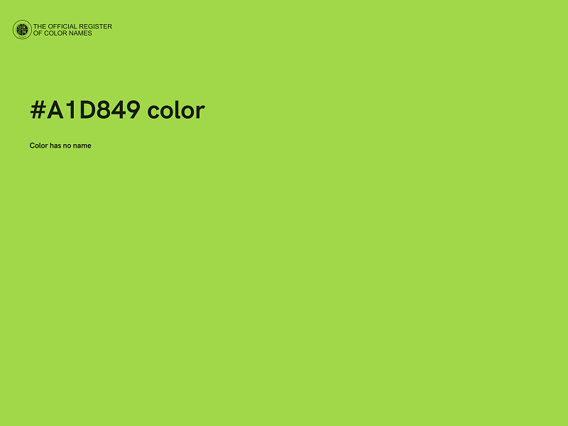 #A1D849 color image