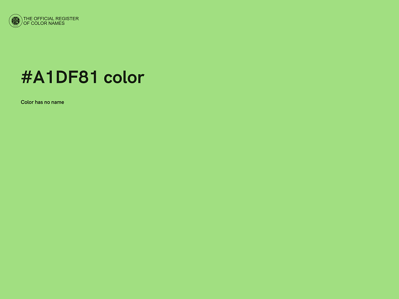 #A1DF81 color image