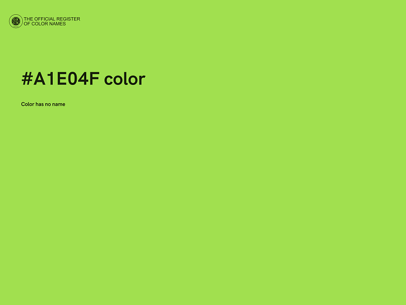 #A1E04F color image