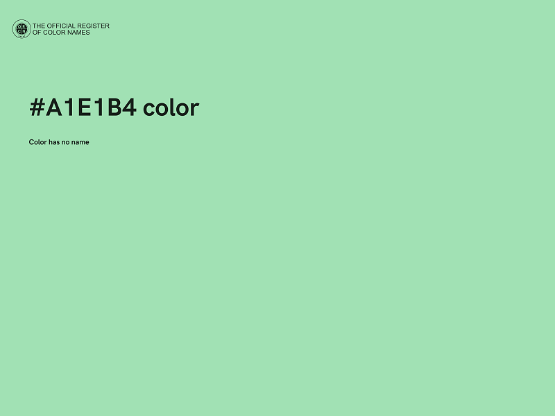 #A1E1B4 color image