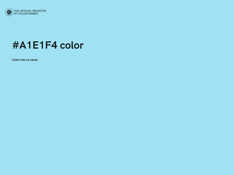 #A1E1F4 color image