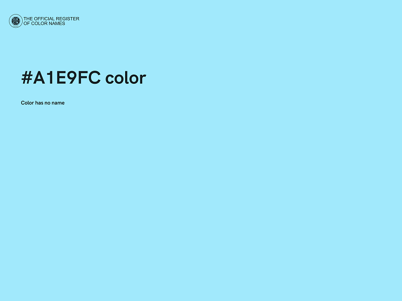 #A1E9FC color image