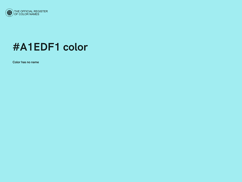 #A1EDF1 color image