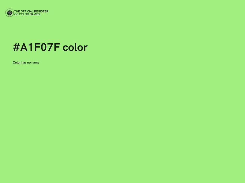 #A1F07F color image