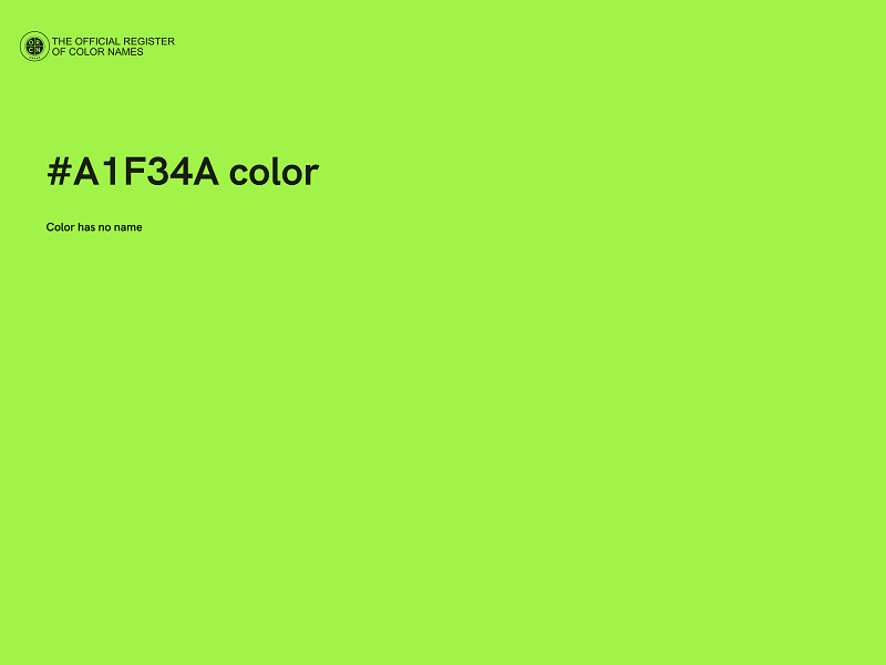 #A1F34A color image