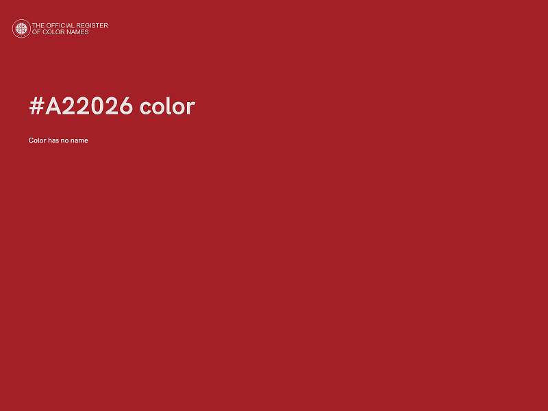 #A22026 color image