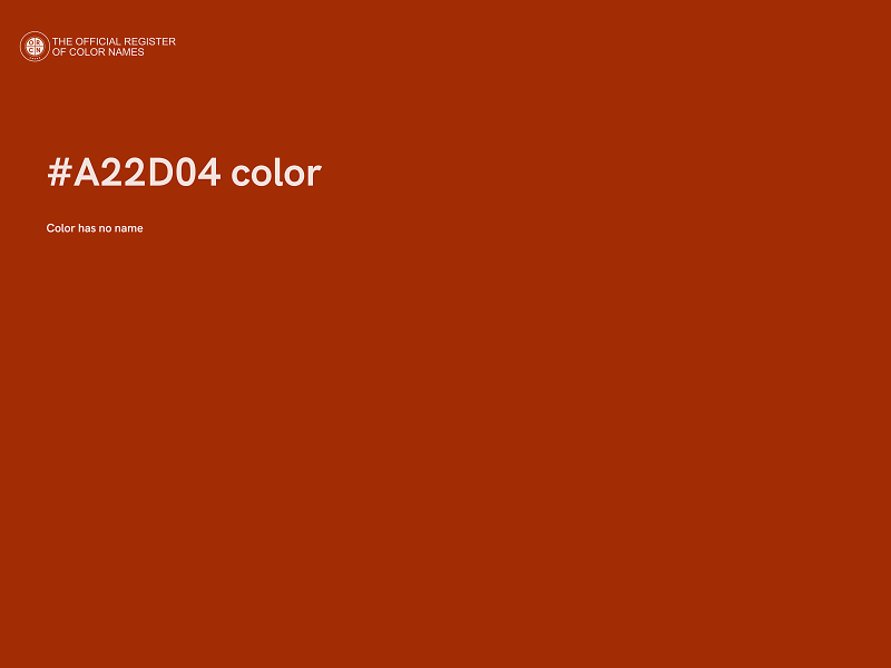 #A22D04 color image