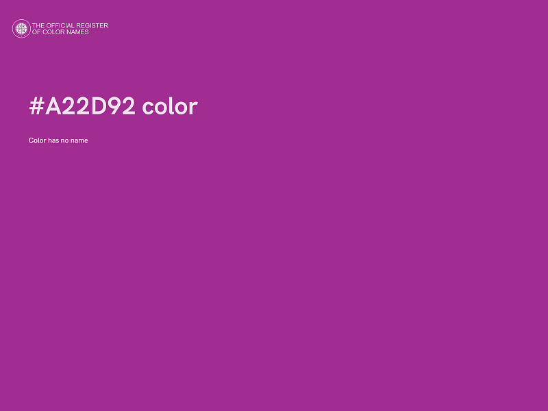 #A22D92 color image