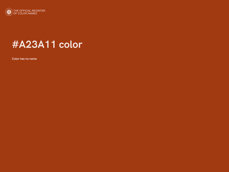 #A23A11 color image