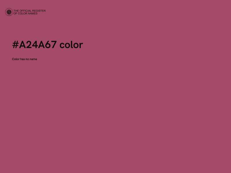 #A24A67 color image