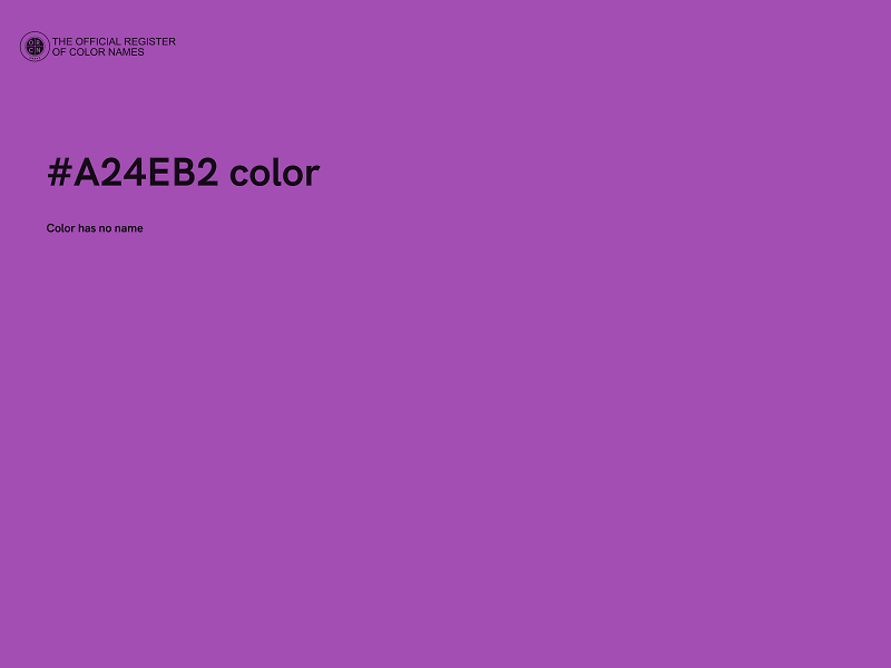 #A24EB2 color image