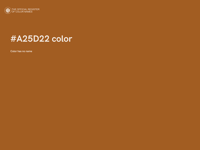 #A25D22 color image