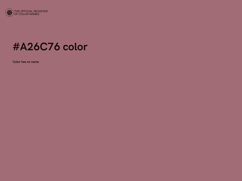 #A26C76 color image