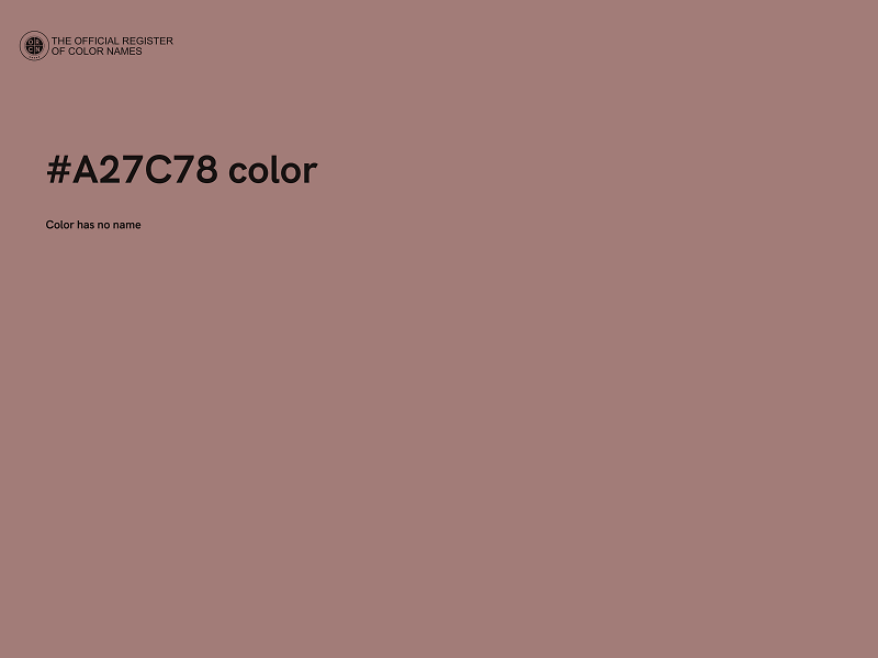 #A27C78 color image