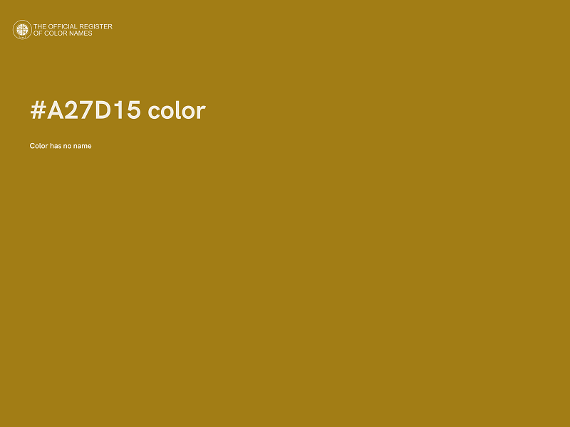 #A27D15 color image