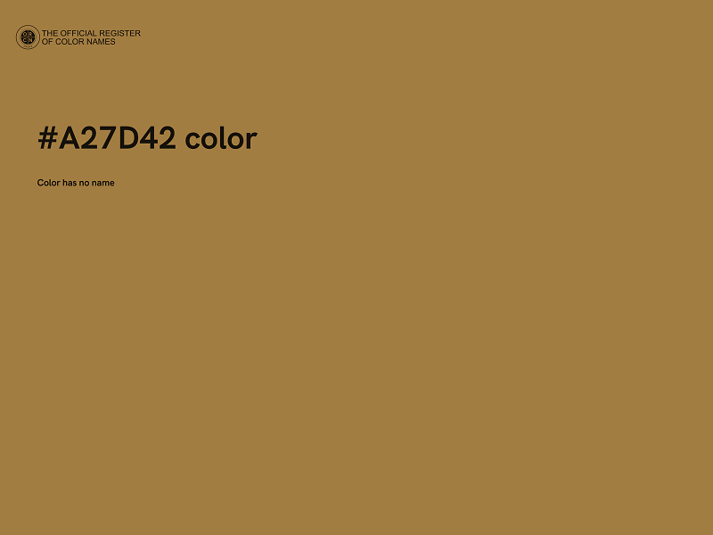 #A27D42 color image