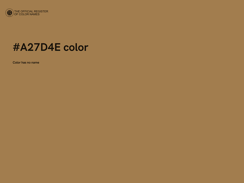 #A27D4E color image