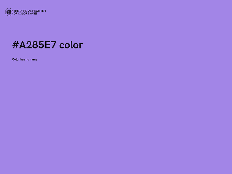 #A285E7 color image