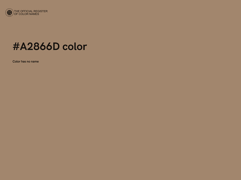 #A2866D color image