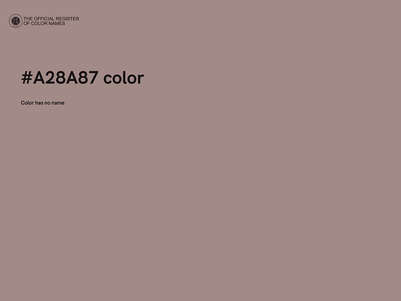 #A28A87 color image