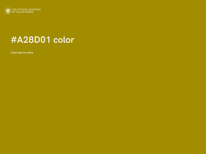 #A28D01 color image