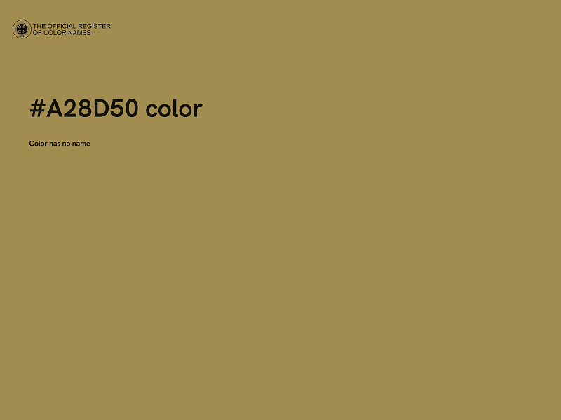 #A28D50 color image