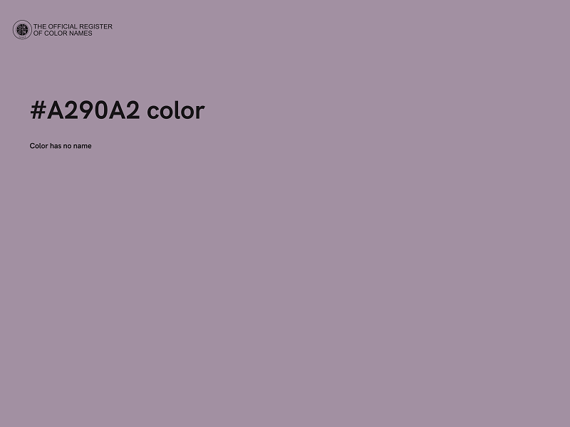 #A290A2 color image