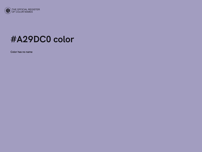 #A29DC0 color image