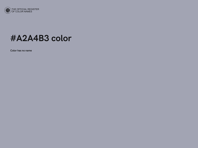 #A2A4B3 color image