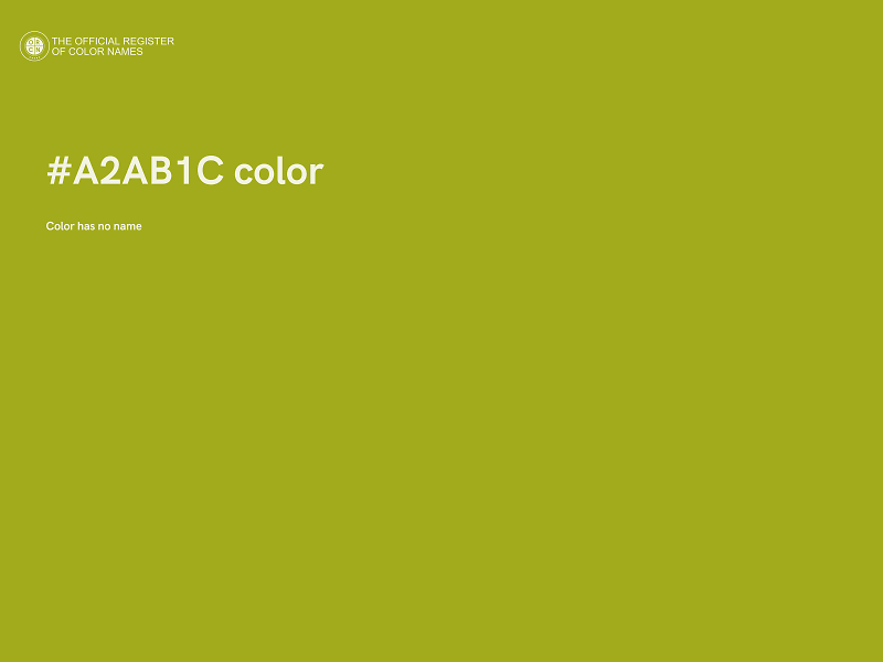 #A2AB1C color image