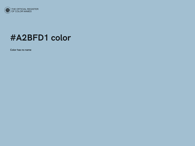 #A2BFD1 color image