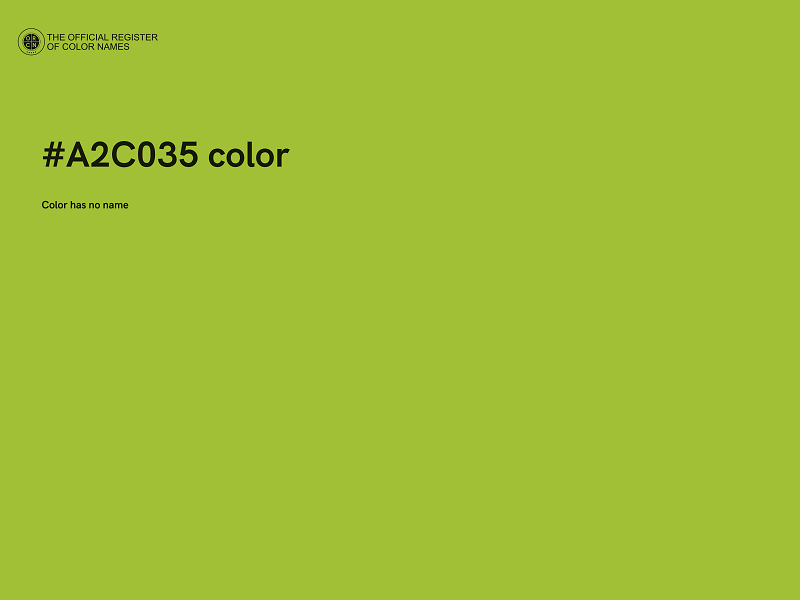 #A2C035 color image