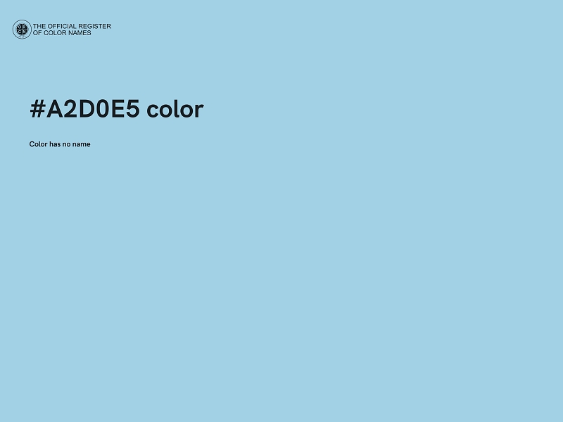 #A2D0E5 color image