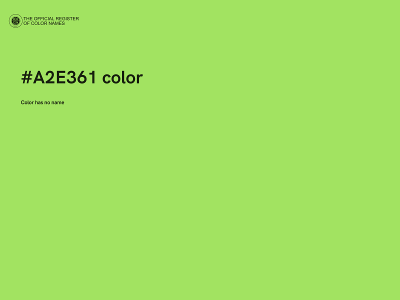 #A2E361 color image