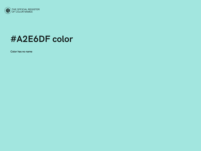 #A2E6DF color image